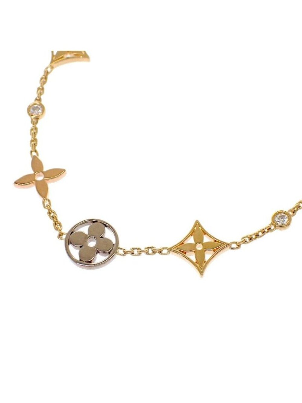 Louis Vuitton Monogram Idylle Bracelet 18k Yellow Gold 18k Pink Diamond - Picture 3 of 12